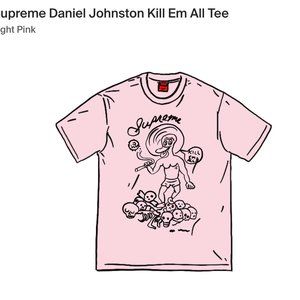 Supreme Daniel Johnston Kill Em All Tee Light Pink Large